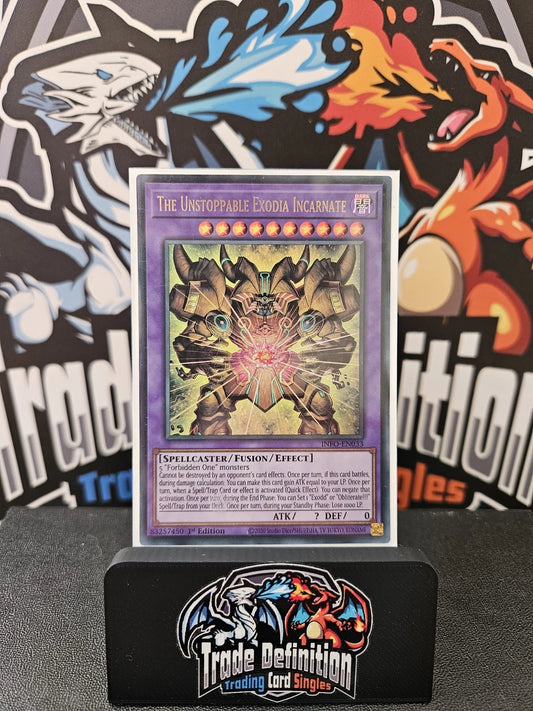 YUGIOH Ultra Rare The Unstoppable Exodia Incarnate INFO-EN033 1st Edition