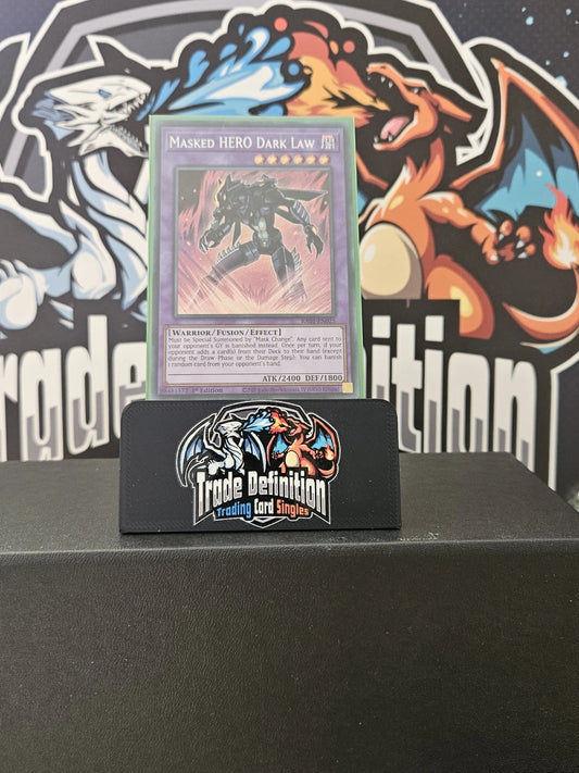 RA01-EN025 MASKED HERO DARK LAW SECRET RARE 1ST EDITION YuGiOh CARD