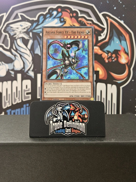 Arcana Force XV - The Fiend - Super Rare 1st Edition MZMI-EN015 - NM - YuGiOh